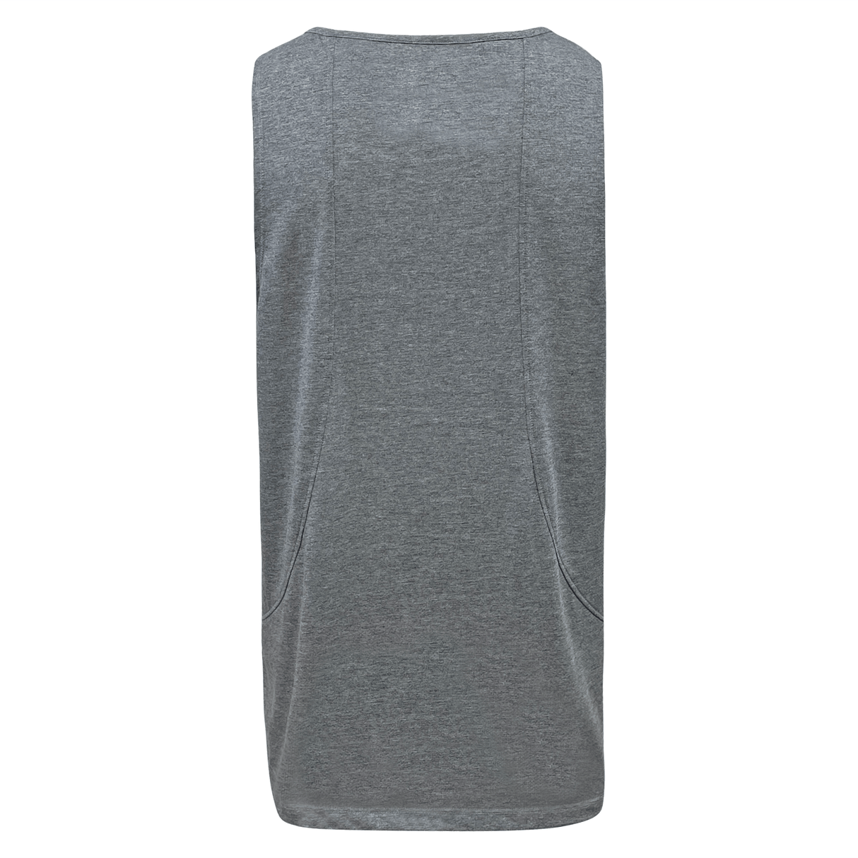 The back view of a Canterbury Tempo Vapodri Singlet, a grey tank top made from recycled polyester with VapoDri technology.