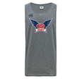 University of Southern Indiana Tempo Vapodri Singlet by WRS Canterbury, featuring "USI Rugby" and an eagle emblem on the front, made from recycled polyester with VapoDri technology for ultimate comfort.