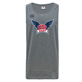 University of Southern Indiana Tempo Vapodri Singlet by WRS Canterbury, featuring "USI Rugby" and an eagle emblem on the front, made from recycled polyester with VapoDri technology for ultimate comfort.