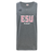 The East Stroudsburg University Tempo Vapodri Singlet by WRS Canterbury is a gray sleeveless workout tank with "ESU Rugby" in white and red on the front, Canterbury logo on the upper left, made from recycled polyester for comfort and durability.