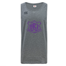 Grey moisture-wicking Western Carolina University Tempo Vapodri Singlet with a purple logo on the chest.