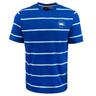 The Canterbury Yarn Dye T-Shirt features blue and white stripes and a Canterbury logo on the left chest. Made from 100% cotton, it ensures ultimate comfort.