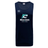 The NC Rugby Academy - Megalodons Tempo Vapodri Singlet by WRS Canterbury is a navy blue, moisture-wicking rugby jersey with a shark logo and "Megalodons NC Rugby Academy" on the front, crafted from recycled polyester.