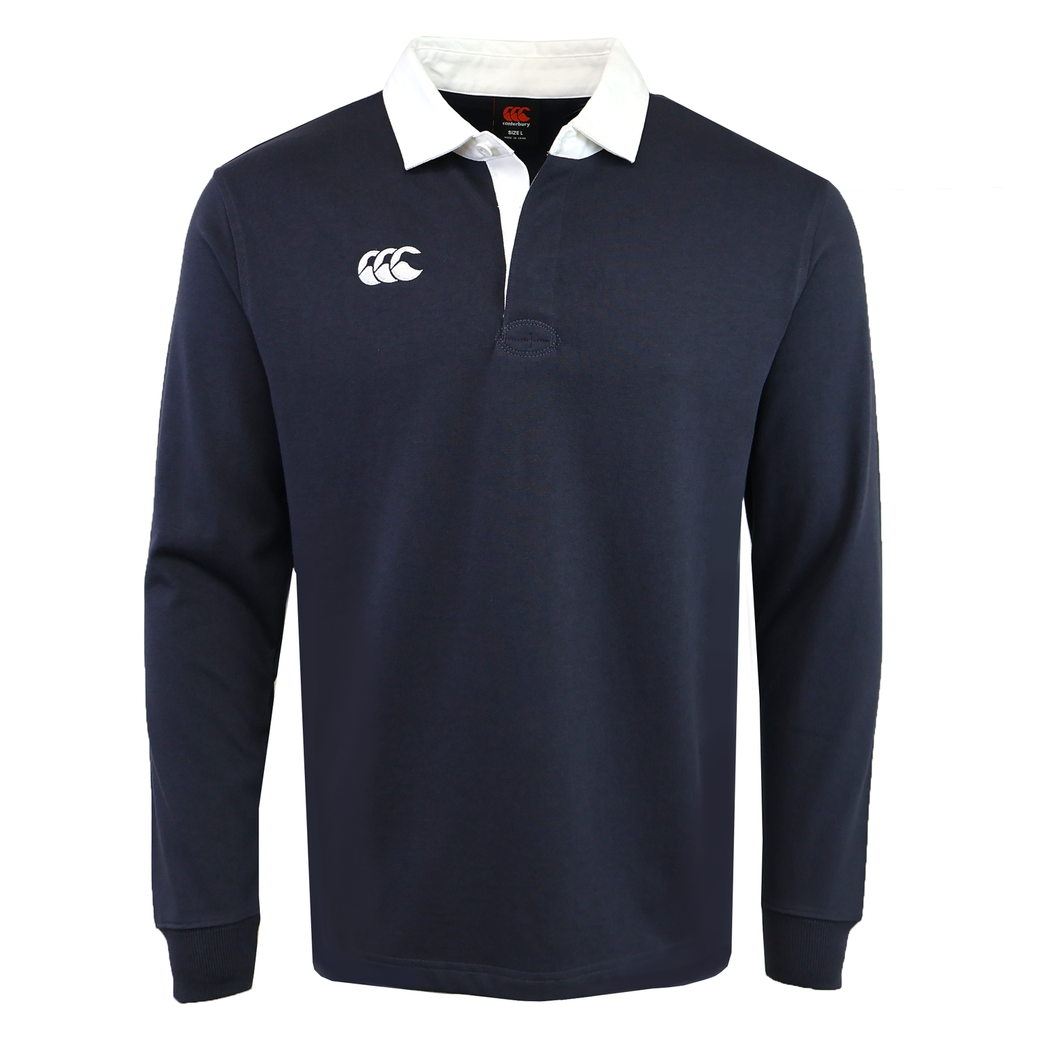 canterbury rugby gear Fundamental Solid Dye Long Sleeve Rugby Jersey by Canterbury / World Rugby Shop 4XL / India Ink