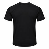Back view of a plain black Canterbury Small Logo Superlight Tee, a short-sleeved athletic t-shirt.