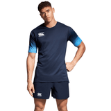 A man in a Canterbury rugby jersey posing for a picture wearing the Canterbury Yokohama Short.