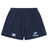 The NC Rugby Academy - Megalodons Yokohama Short by EMB Canterbury features lightweight, durable navy fabric, an elastic waistband, Canterbury's rugby logo on the left leg, and a Megalodons Rugby Academy logo on the right.