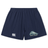 Navy University of New Hampshire Yokohama Short by Canterbury rugby shorts featuring a wildcat logo and “MEN’S RUGBY” on the right leg, with a brand logo on the left.
