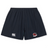 The Southern Pines Youth Rugby Yokohama Short by EMB Canterbury are black shorts featuring an elastic waistband, Canterbury logo, and "SPD" shield emblem. They provide a secure fit with lightweight fabric for ultimate comfort and freedom of movement.