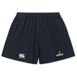 The Chicago Riot Yokohama Short by EMB Canterbury features an elastic waistband, a white Canterbury logo on the left leg, and a yellow and black Yokohama Short soccer club crest on the right.