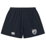 Show your Raptors pride with the South Orange County Raptors Yokohama Short by Canterbury. These navy blue athletic shorts from EMB Canterbury feature an elastic waistband, a Canterbury logo on the left leg, and an embroidered South Orange County Raptors crest on the right leg—perfect for fans of authentic rugby style.