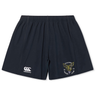 The Hornets Rugby Club 1977 Yokohama Short by EMB Canterbury features a navy blue design, classic Canterbury logo on the left leg, and the Hornets Rugby Club emblem on the right leg in the popular Yokohama short style.