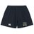 The Lewis County Elks Yokohama Short by Canterbury, from EMB Canterbury, are black athletic rugby shorts with an elastic waistband, featuring a white Canterbury rugby logo on the left leg and an “ELKS” emblem with an elk head on the right leg.