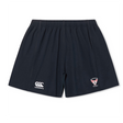 The EMB Canterbury Superior Rugby Club Yokohama Short is a black pair featuring the iconic logo on the left leg and a custom Superiors Rugby club crest on the right.
