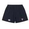 The EMB Canterbury Superior Rugby Club Yokohama Short is a black pair featuring the iconic logo on the left leg and a custom Superiors Rugby club crest on the right.