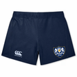 The Villanova Rugby Club Women’s Yokohama Short by Canterbury, crafted by EMB Canterbury, features a navy blue design inspired by the classic CCC Yokohama short. These women’s rugby shorts showcase a Canterbury logo on the left leg and a shield-shaped emblem reading “Rugby” on the right leg, delivering optimal comfort and performance for players on the field.
