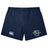 The Kingwood Rugby Women's Yokohama Short by EMB Canterbury features Vapodri fabric, a white Canterbury logo on the left leg, and a vibrant school crest on the right—ideal for women's rugby.