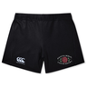 The Santa Rosa Youth Rugby Women’s Yokohama Short by EMB Canterbury features a classic black design, with a “Santa Rosa Youth Rugby” logo and red rose on the right leg and the Canterbury logo on the left leg. Perfect for women’s rugby or anyone who appreciates quality design.