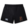 Black EMB Canterbury Aging Alabama Rugby Players Women’s Yokohama Short with a white logo on the left leg and a red graphic of the state of Alabama with a hockey player on the right leg.