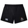The EMB Canterbury Birmingham Iron Women's Football Yokohama Short features a white logo on the left leg and an Iron Knights emblem on the right, blending style and performance for women on the field.