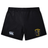 The Spartan Youth Rugby Women's Yokohama Short by EMB Canterbury features black fabric, a Canterbury logo on the left leg, and a Spartan South Room crest on the right, combining style and performance for women's rugby.