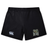 The Lewis County Elks Women’s Yokohama Short by Canterbury features black athletic shorts with the iconic EMB Canterbury logo on the left leg and a distinctive Lewis County Elks emblem on the right leg, displayed against a white background. Perfect as women’s rugby shorts or for fans of the classic Yokohama Short style.