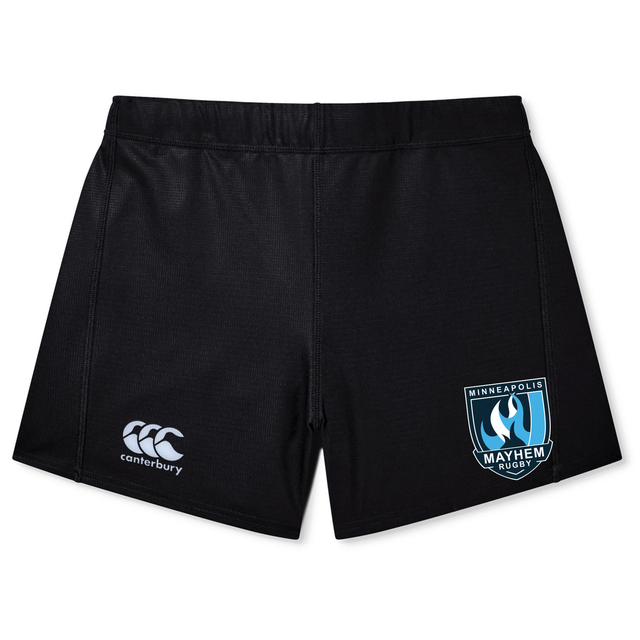 Minneapolis Mayhem Rugby Women’s Yokohama Short by Canterbury from EMB Canterbury—featuring the signature Yokohama Short design, the Canterbury logo on the left leg, and the Minneapolis Mayhem Rugby crest on the right leg—is a standout choice for women’s rugby shorts collections.