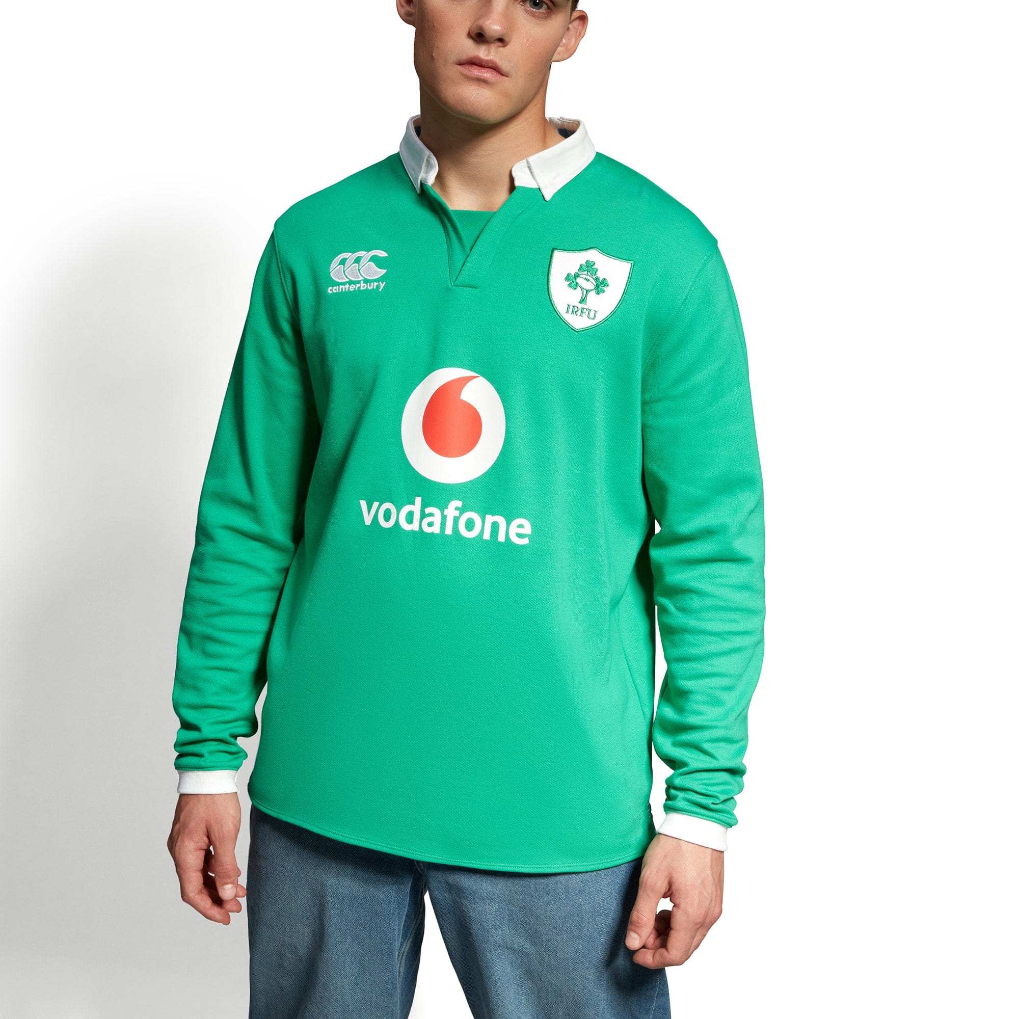 Ireland Rugby Classic Jersey 23/24 Canterbury IRFU Long Sleeve Traditional Green Jersey