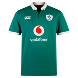 The Ireland 24 Home Classic Jersey by Canterbury is crafted in green with white accents. Show your Irish pride with the Irish Rugby Football Union logo and Vodafone as the sponsor.