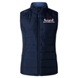 The USA Para Powerlifting Women's Elite Microlite Gilet by EMB Canterbury features a navy blue design, front zipper, and left chest logo, offering warmth and performance for athletes.
