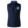 Introducing the Minneapolis Mayhem Rugby Women’s Elite Microlite Gilet by Canterbury. This sleeveless navy puffer vest features a full-length zipper and the Minneapolis Mayhem logo on the upper left chest. Designed by EMB Canterbury for warmth and performance, this insulated sports gilet is ideal for layering, with a thermoreg fleece lining to keep you comfortable in any weather.