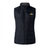 The EMB Canterbury Chicago Riot Women's Elite Microlite Gilet is a black, sleeveless sports vest with front zipper and a yellow, white, and black embroidered logo—ideal for style and warmth.