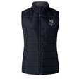 The EMB Canterbury Cypress Warriors Men's Rugby Women's Elite Microlite Gilet is a black sleeveless vest with front zipper, two side pockets, and a stitched team logo on the chest—lightweight for warmth and style every day.