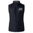 The Valley Panthers Girls Rugby Women’s Elite Microlite Gilet by EMB Canterbury is a black sleeveless puffer vest with a front zipper and two zip pockets, featuring the “Valley Junior Girls Soccer” logo on the left chest. Designed as an insulated sports vest, this women’s elite gilet delivers both warmth and style for active days.