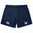 Brunswick Valkyries Women's Yokohama Shorts by EMB Canterbury in navy blue, made from Vapodri fabric and adorned with the CCC logo on the left and a Valkyries logo on the right.