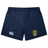 The Gotham Knights Women's Yokohama Shorts by Canterbury feature a navy blue design with the Canterbury logo on the left and a GRRFC shield emblem on the right. They have a gathered waistband with a silicone gripper for added comfort and are made from lightweight, durable Vapodri fabric to keep you cool and dry.