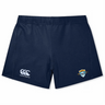 The Milwaukee Beer Barons RFC Women's Yokohama Shorts by Canterbury in navy blue showcase the Auckland Rugby logos and are crafted from lightweight, durable fabric to provide ultimate comfort. These shorts, designed under the EMB Canterbury brand, feature a silicone gripper to ensure a secure fit on the field.