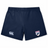 The Panther Rugby Academy Women's Yokohama Short by EMB Canterbury, made from lightweight Vapodri fabric in navy blue, showcases the Canterbury logo on the left and a Panthers Academy emblem on the right.