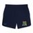 Navy blue Takoma Touch Rugby Women’s Elite Woven Short by Canterbury training shorts with zippered pockets, featuring a rooster logo and the text “Takoma TRFC” on the left leg.
