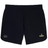 The Chicago Riot Women's Elite Woven Short by EMB Canterbury features a small white logo on the left leg, a yellow and white "Concord Rugby" crest on the right, and convenient zippered pockets for secure storage.