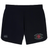 Introducing the Santa Rosa Youth Rugby Women’s Elite Woven Short by EMB Canterbury—black training shorts featuring the iconic Canterbury logo on the left leg and a Santa Rosa Youth Rugby rose emblem on the right. Designed for top performance, these women’s shorts also offer zippered pockets for secure storage.