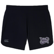 Introducing the Valley Panthers Girls Rugby Women’s Elite Woven Short by EMB Canterbury—premium gym shorts for women featuring the official “Valley Panthers Girls Rugby” logo on the right leg and a white Canterbury logo on the left. Designed for performance, these training shorts include convenient zippered pockets to securely store your essentials during workouts.