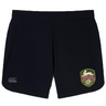 Introducing the RVA T.R.C. Women’s Elite Woven Short by Canterbury, crafted by EMB Canterbury. These black athletic training shorts feature a CCC logo on the left leg and a distinctive yellow, red, and black RVA rugby crest on the right leg. Designed for both comfort and performance, these women’s gym shorts are equipped with practical zippered pockets to securely store your essentials.