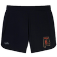 Aging Alabama Rugby Players Women’s Elite Woven Short by Canterbury featuring a logo of the state of Alabama with a grim reaper graphic and the text “HARD.”.