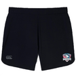 The SWFL Lady Hammerheads Women's Elite Woven Short by WRS Canterbury features a small "Canterbury" logo on the left leg and a "Southland Hammerheads" team logo on the right, perfect for training or workouts.