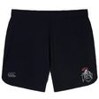 The Birmingham Iron Women's Football Elite Woven Short by EMB Canterbury features zippered pockets, a small white logo on the left leg, and a large "RDN" event logo on the right.