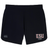 The EMB Canterbury East Stroudsburg University Women's Elite Woven Short features the Canterbury logo on the left leg, "ESU RUGBY" in red and white on the right, and zippered pockets—ideal as women's gym or training shorts.
