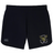 The Hornets Rugby Club 1977 Women's Elite Woven Short by Canterbury features a black, lightweight design with the iconic hornet logo and "Hornets Rugby Club 1977" on one leg and a subtle CCC logo on the other. Manufactured by EMB Canterbury, these women’s gym shorts are crafted for optimal comfort and performance—perfect for any workout.