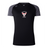 The WRS Canterbury Superior Rugby Club Women's Elite Training Tee is a black and dark gray short-sleeve workout top with a “Superior Rugby” logo and winged S emblem, designed for breathability and ultimate comfort.