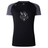 The WRS Canterbury Cypress Warriors Men's Rugby Women's Elite Training Tee is a black and gray, moisture-wicking shirt with a 2024 warrior helmet and spear logo—ideal for intense practice sessions.